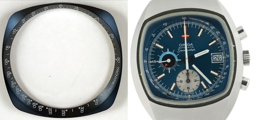 OMEGA JEDI BLUE Inner Bezel In-cert Ref. 176.005 UNUSED