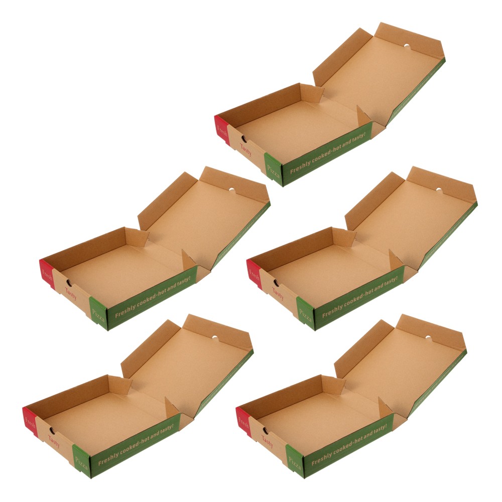 5 Pcs Pizza Packaging Box Boxes for Party Cookie Storage Containers