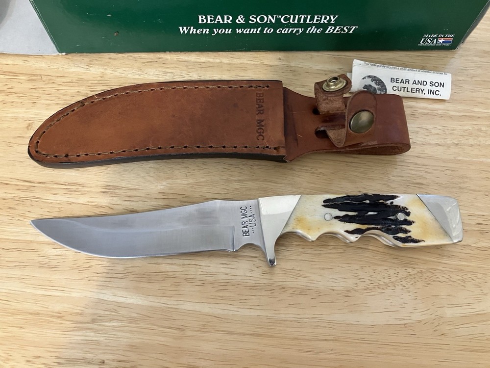 Bear & Son MGC Fixed Blade 9 1/4" India Stag 577