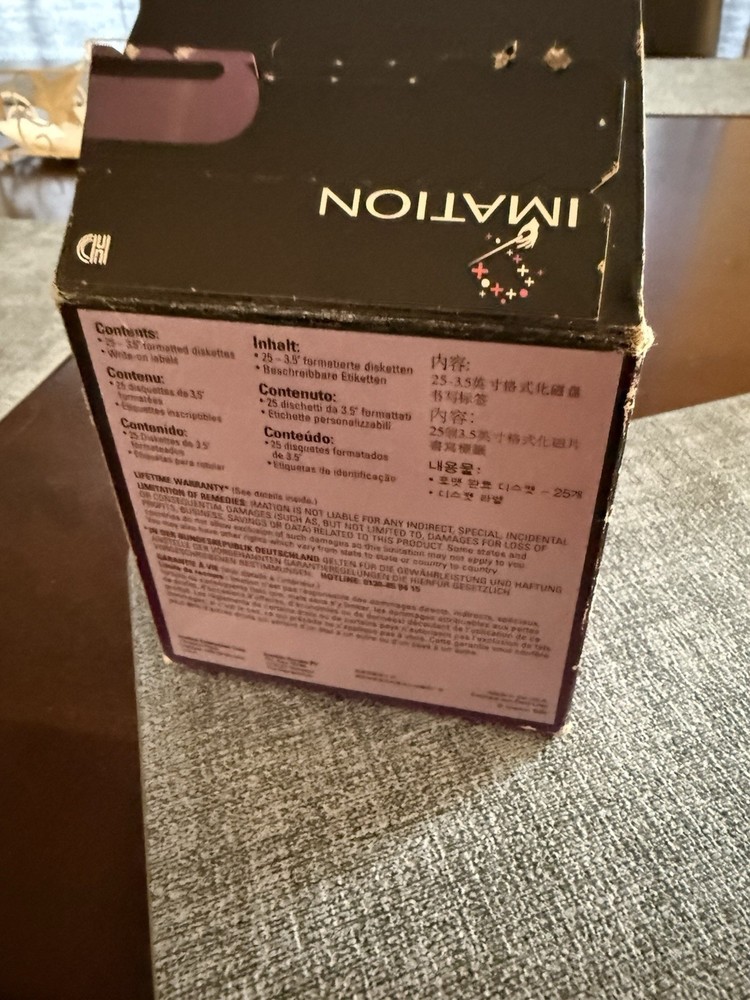 Imation 2HD IBM Formatted Diskettes 25 Pack Open Box