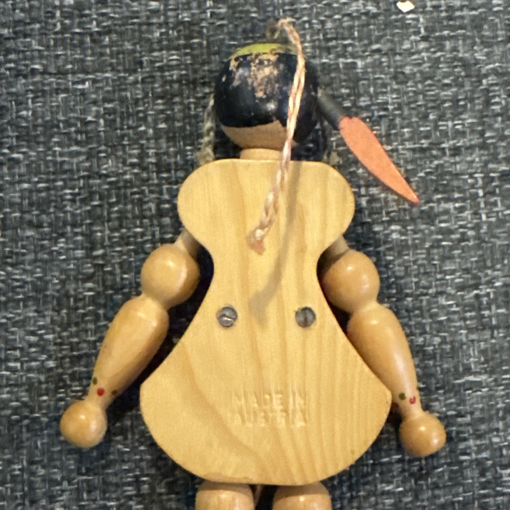 Vintage M. Gschnitzer Austrian Wooden Pull String Jointed Puppet