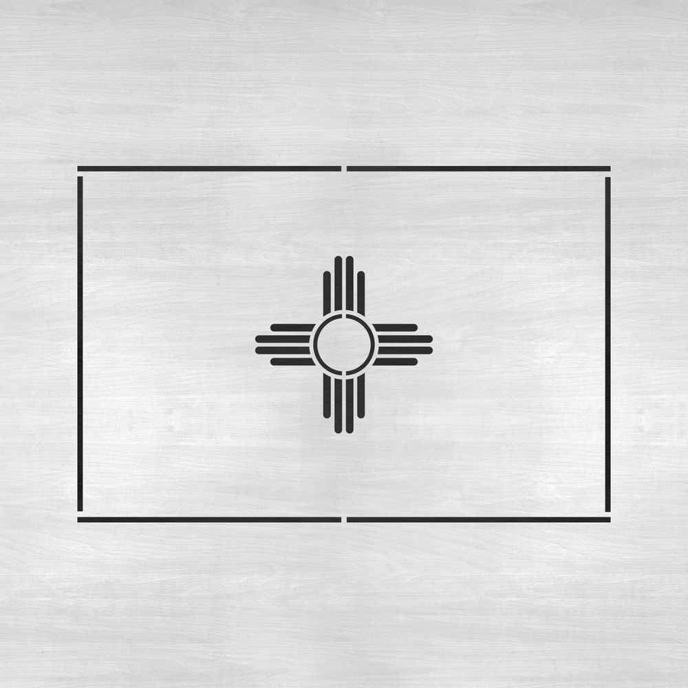 New Mexico State Flag Stencil - Durable & Reusable Mylar Stencils