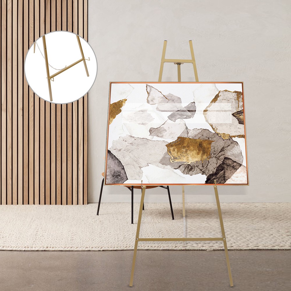 2pack Gold Wedding Easel Stand Drawing Poster Display Adjustable Angle Height
