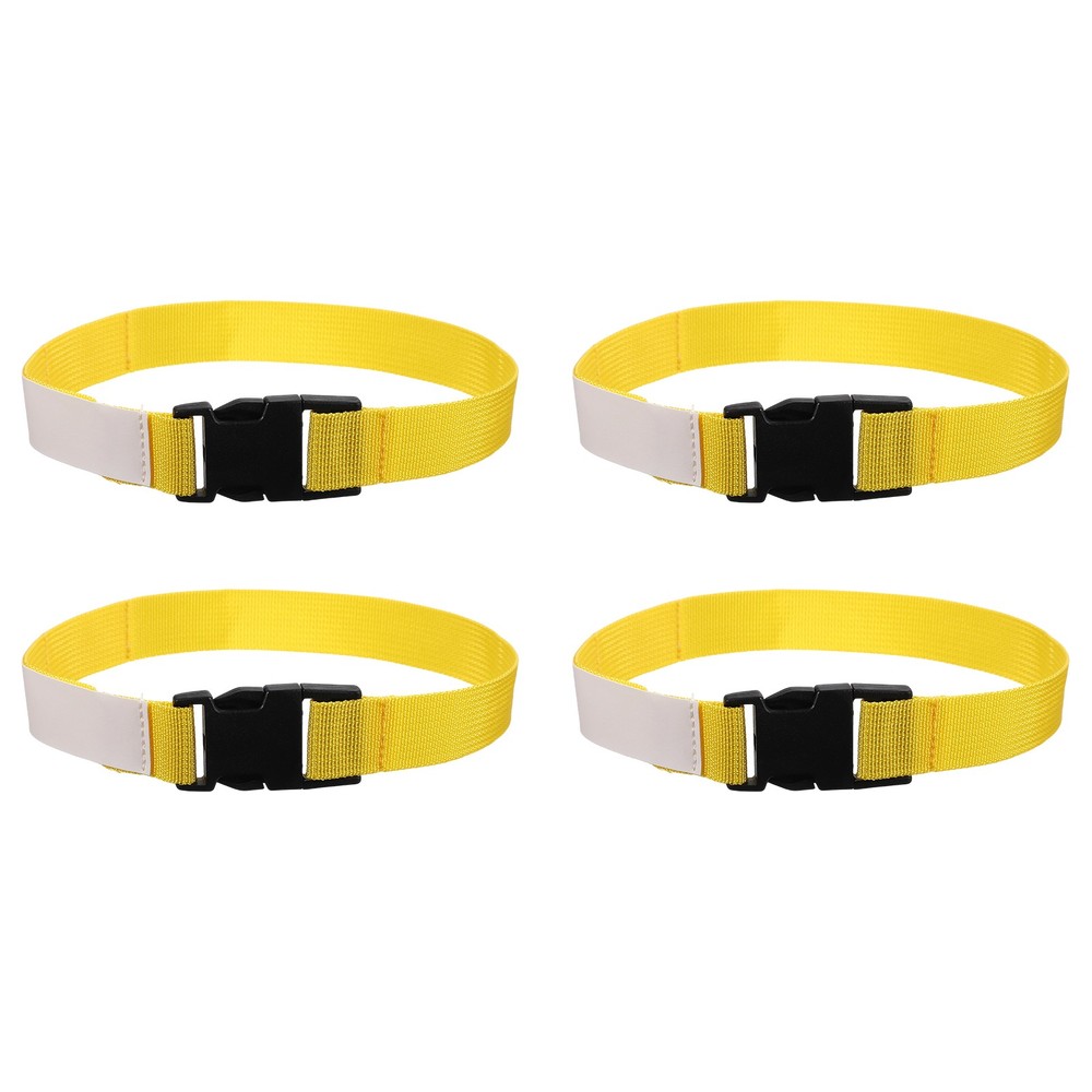 4 Pcs Multipurpose Laundry Strap with Buckle, Yellow