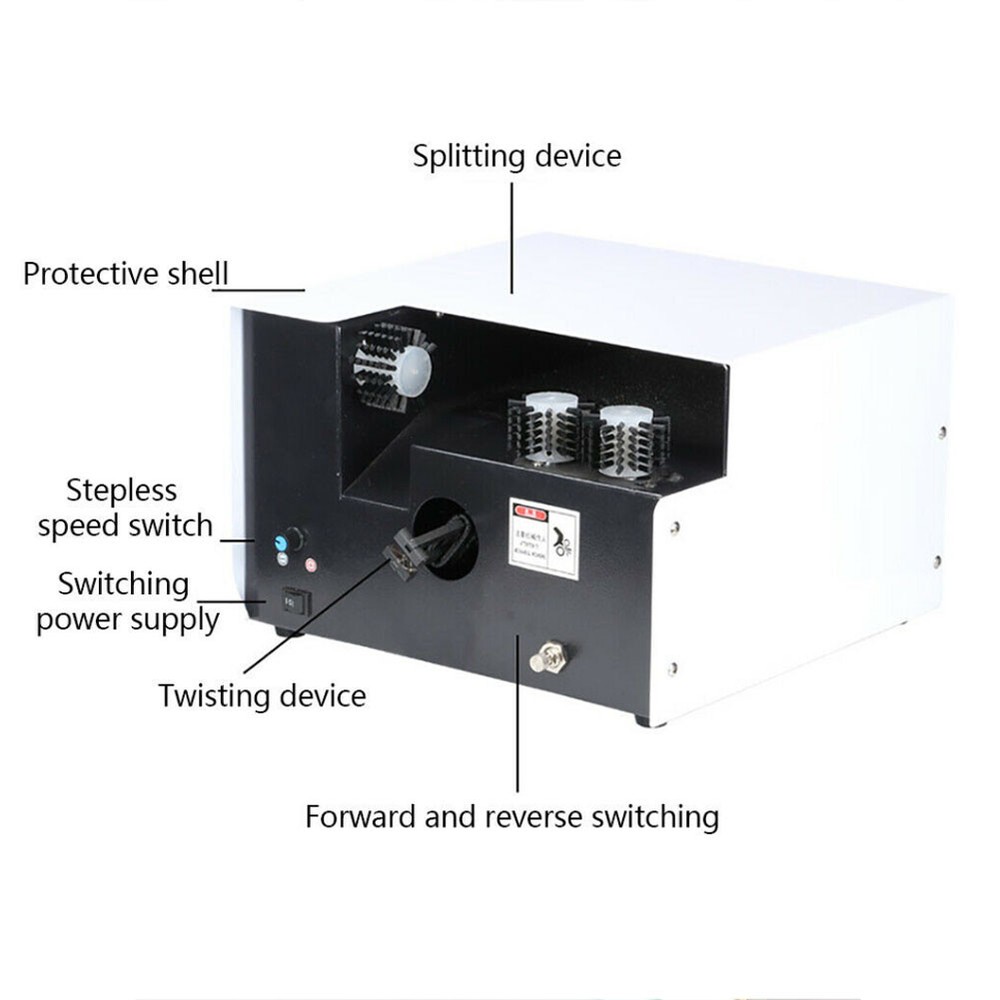 Shielded Wire Brushing and Twisting Machine Small Stripping Twister Machine