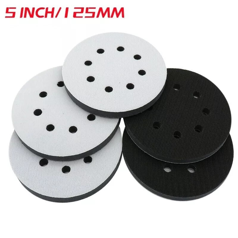 DA Sander 5" Foam Interface Pads 5 Pack Hook & Loop Backing
