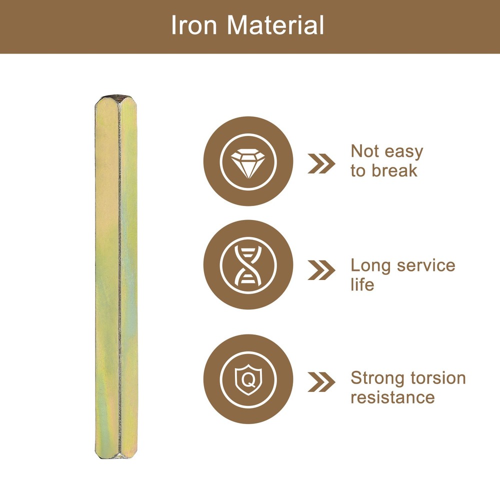 Door Knobs Spindle 90mm Long Door Spindle Replacement Gold