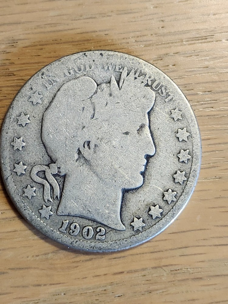 90% SILVER 1902 O BARBER HALF