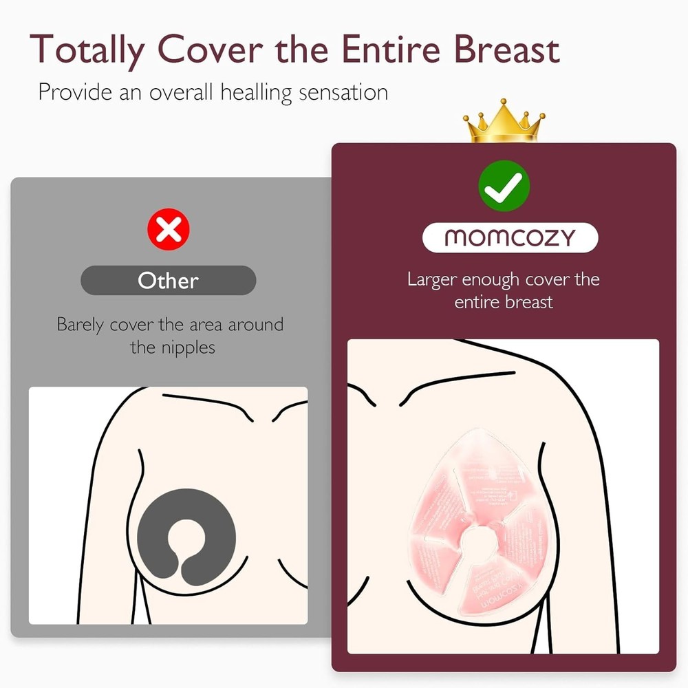 Breastfeeding Essentials: Larger Hot & Cold Packs with Soft Covers, 2 Pack