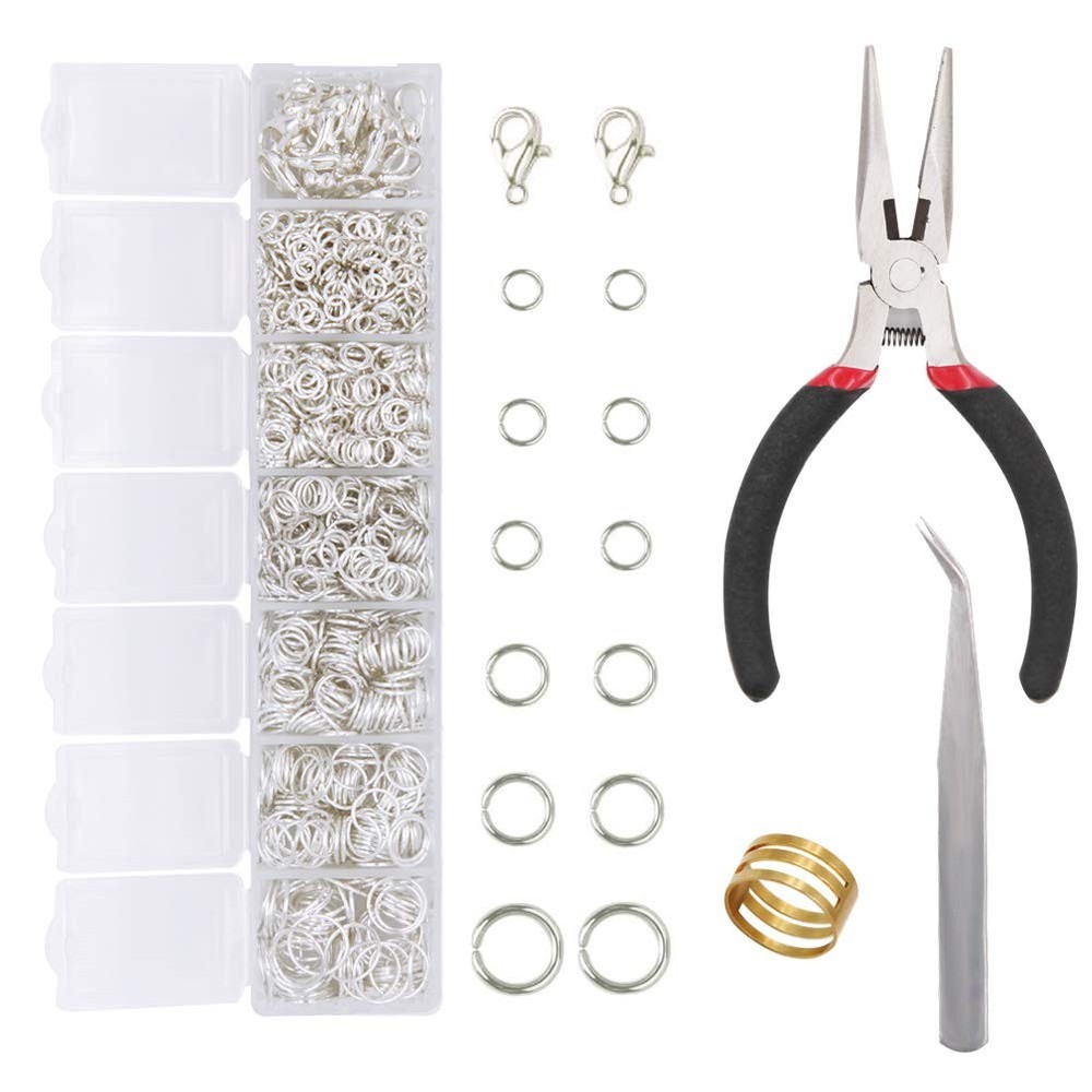 EuTengHao 1504pcs Jewelry Repair Tools Kit with Small, Bright Silver