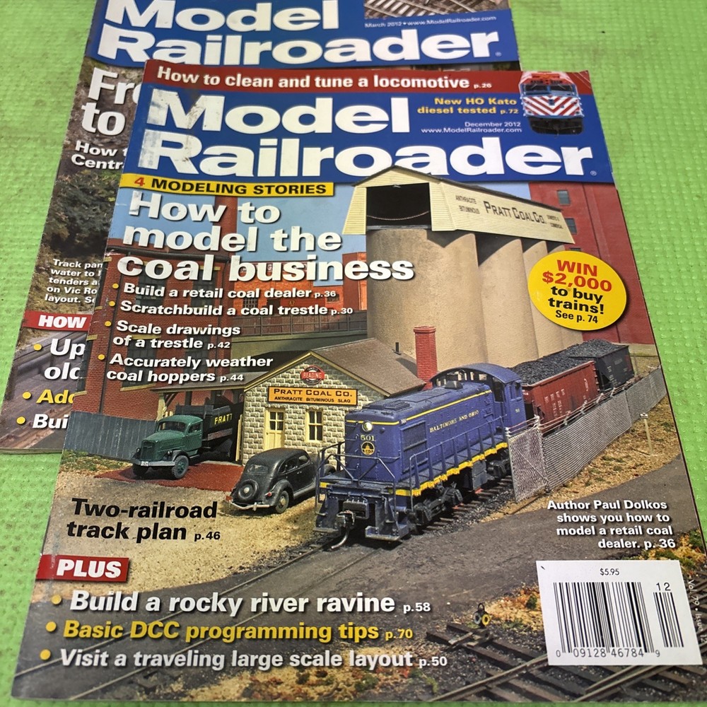 Model Railroader Magazine Lot Year 2012