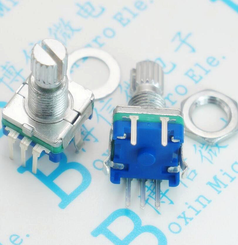 5 PCS Rotary encoder with switch EC11 Audio digital potentiometer 15MM handle