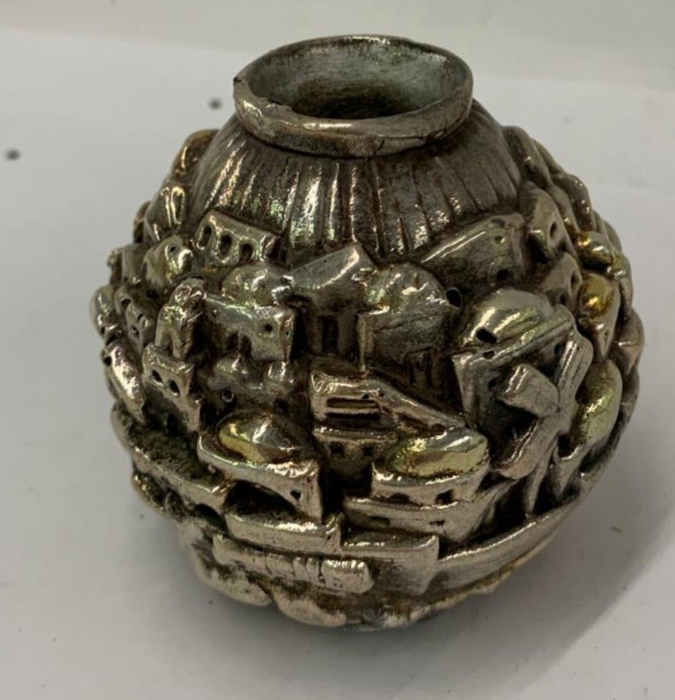 Sterling Silver Jerusalem Candle Holder