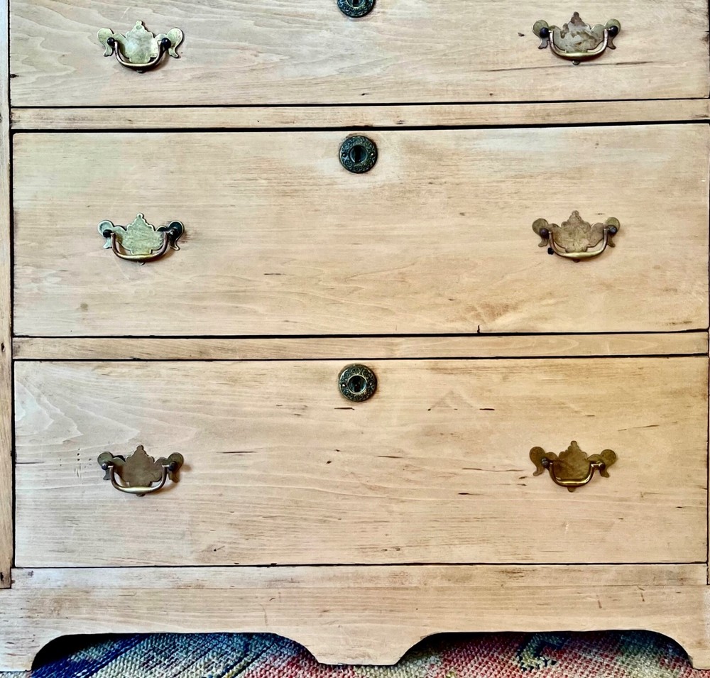 18th C. Swedish Gustavian Scrubbed Birch Commode