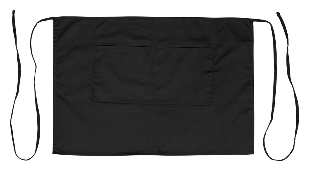 Bistro Apron, 28"x19", half size, Black (12 Each)