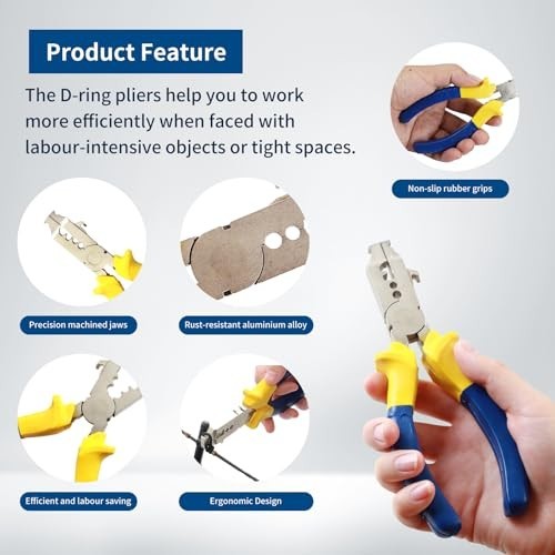 Bow String Nock Point Pliers Kit - D Loop Tool with 3 D Loop Strings & 5 Nocks