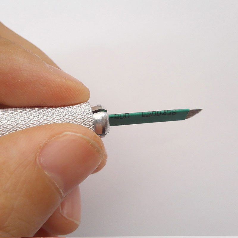 Microblading 16 Pins Needles Permanent Makeup Manual Eyebrow Tattoo Blades Green