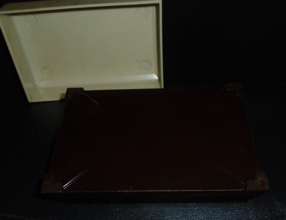VINTAGE LUXOR PLASTIC CELLULOID VANITY/TRINKET BOX RECTANGULAR