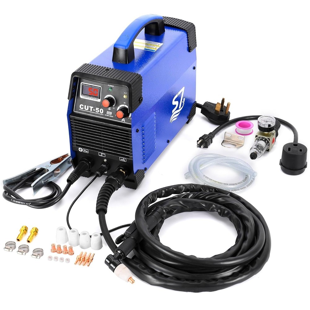 Upgraded 55A Plasma Cutter with Air Compressor Compatibility=