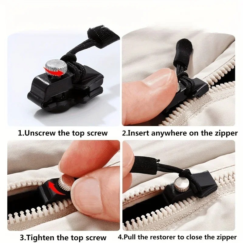 12 Pack Universal Quick‑Fix Zipper Repair Kit– Detachable Slider Replacement