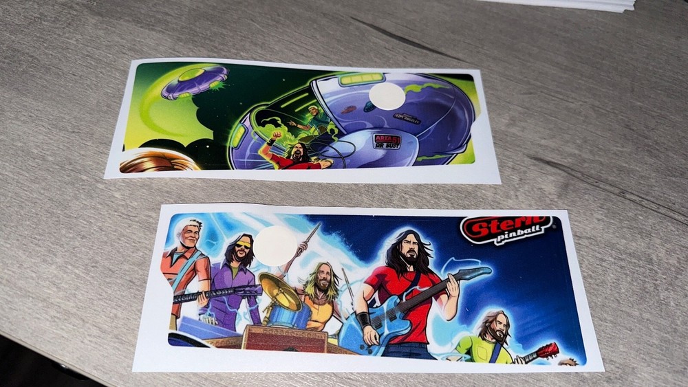 Foo Fighters Pinball Mod DECAL Apron Wall ( SOLD AS A PAIR)