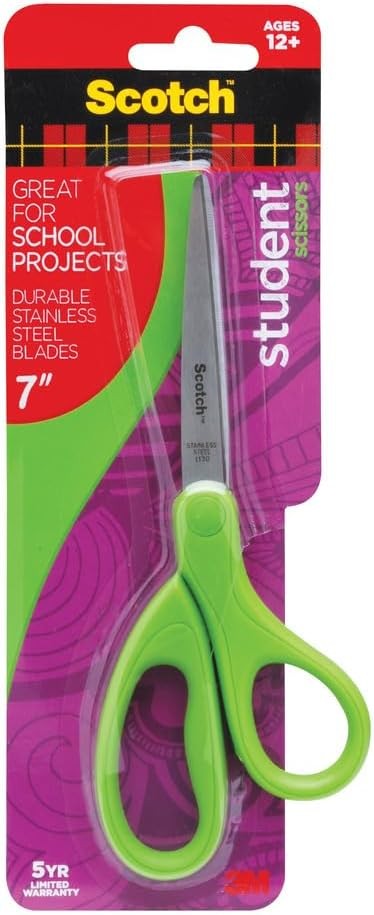 Kids Pointed Tip Scissors with Soft Touch, 5 Inches