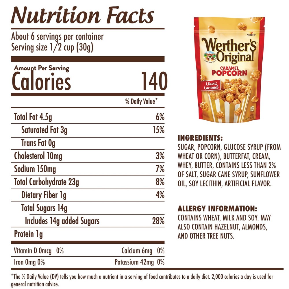 (2 pack Caramel Popcorn Classic Caramel 5.29 oz