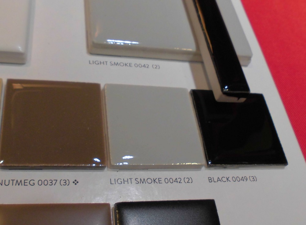 1 pc. Gloss Black: Ceramic Liner-Sizzle Tile 1/2" X 6" by American Olean, NEW