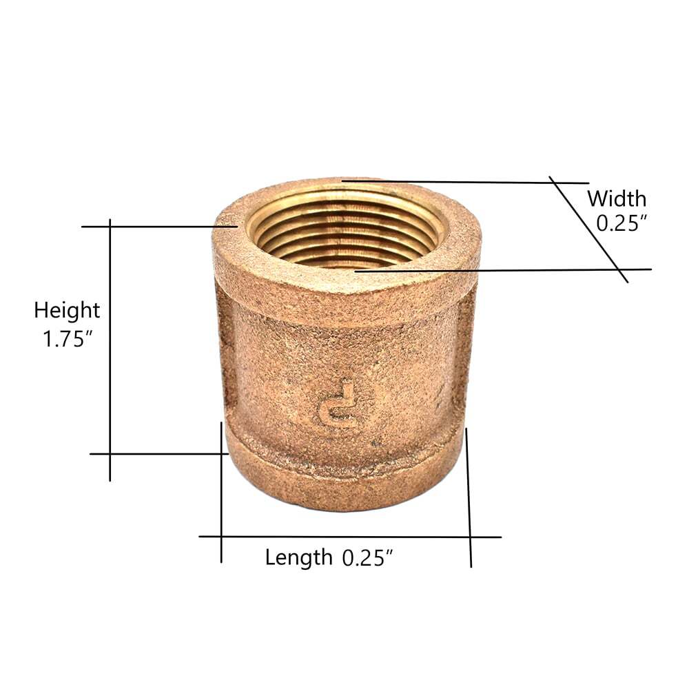 Thrifco 9318018 1/4 inch Brass Coupling