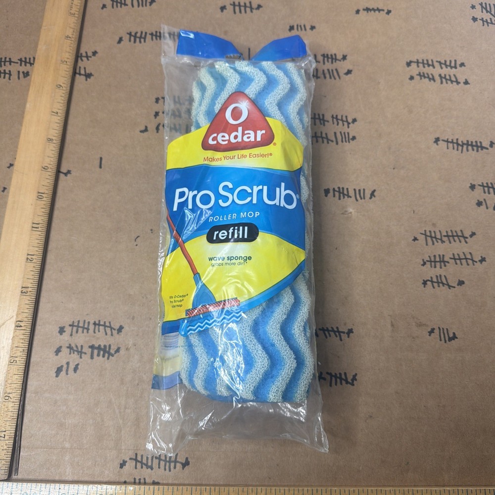 New FLAW O Cedar Pro Scrub Roller Mop Refill Wave Sponge Head Replacement