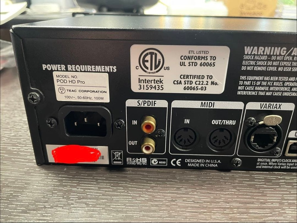 Line 6 POD HD Pro Rackmount Guitar Multi-Effects Processor - Working