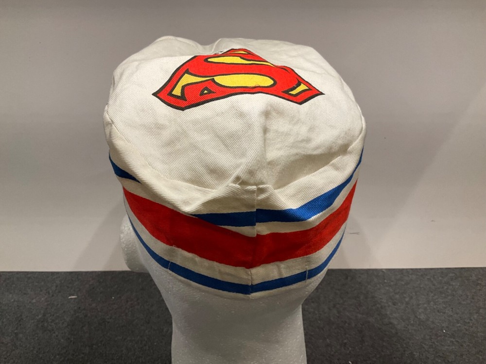 RARE 1984 DC COMICS SUPERMAN PAINTERS HAT CAP. EXCELLENT CONDITION.