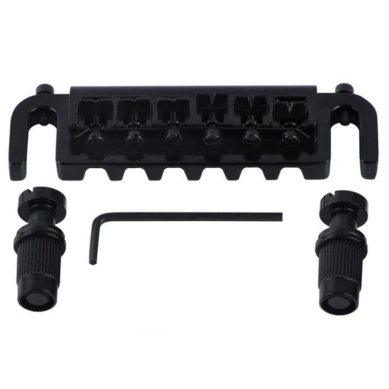 Big Type Wraparound Compensated 6 String Bridge Tailpiece for LP SG Style Guitar