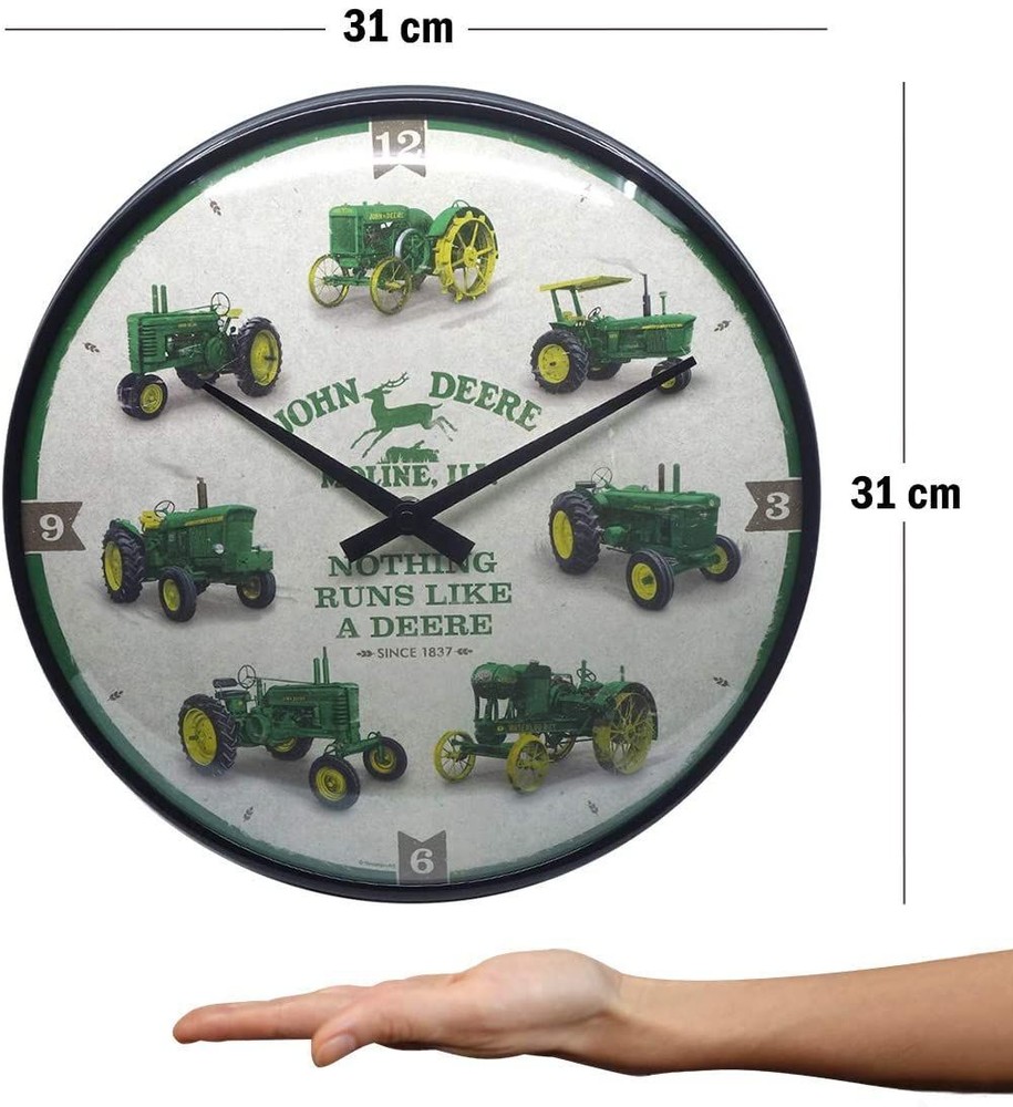 Nostalgic-Art - Retro Wall Kitchen Clock Ø 12" Analog Battery - John Deere #2