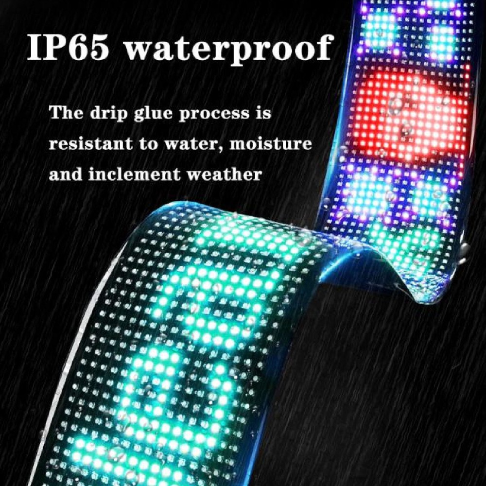 LED Car Sign Flexible LED Panel APP Control Custom Text Pattern