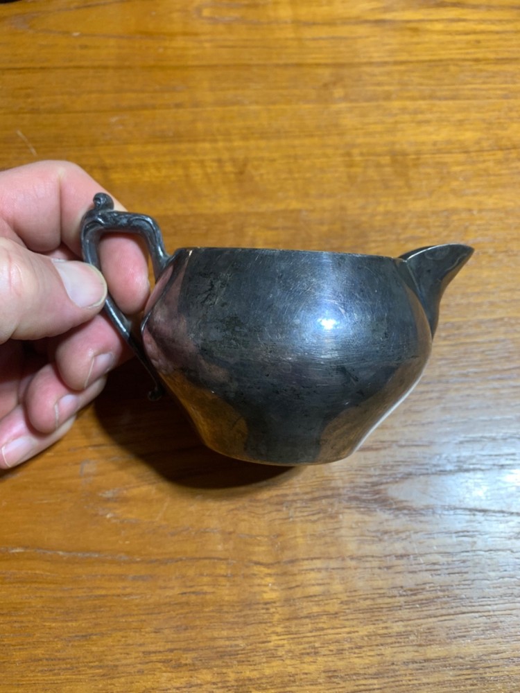 Vintage Sheffield Silver on Copper Crown & Shield Marked Creamer