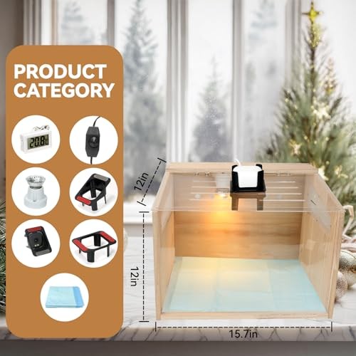 Chicken Brooder Box with Camera : 2.5K HD 5G Chicken Watching Camera,