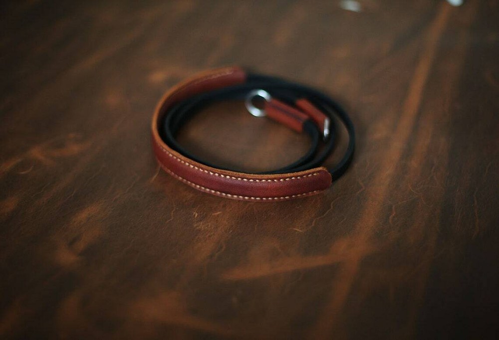 Handmade leather reduce pressure camera strap thicken shoulder widened windmup