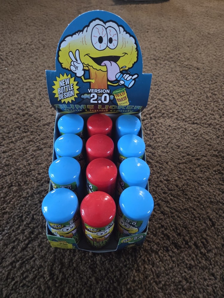 12 Pack Toxic Waste Slime Licker Version 2.0 Sour Liquid Candy Display Box