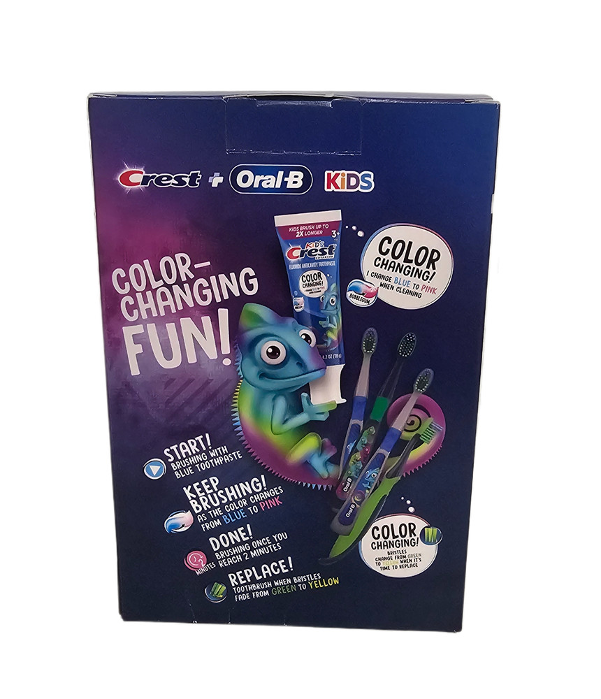 Crest & Oral-B Kids Color Changing Toothbrush & Toothpaste Holiday Bundle