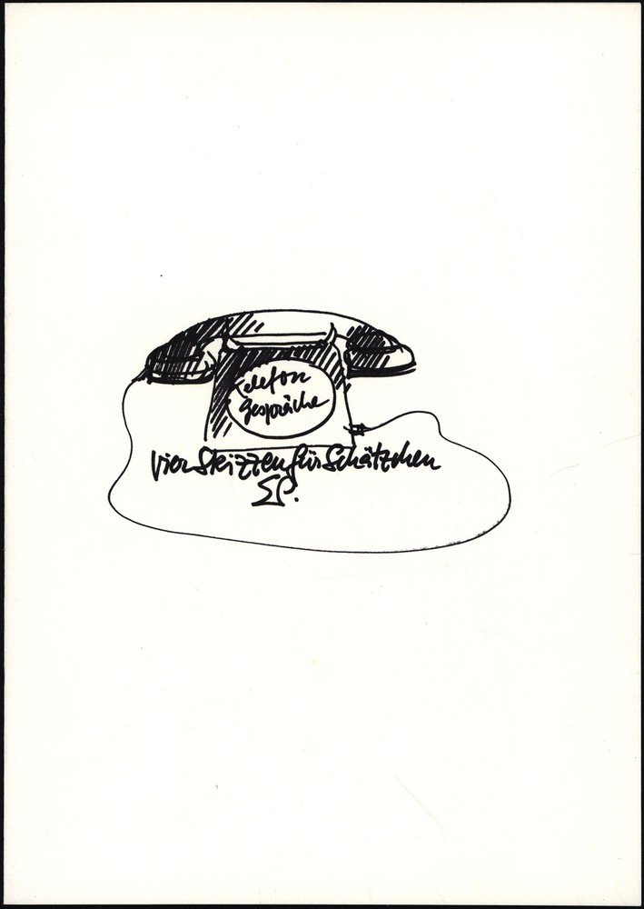 Testing, phone calls. Unique, 5 signed original drawings.