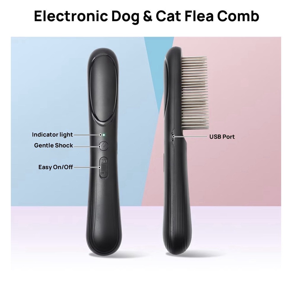 Pawshelf USB Rechargeable Electrostatic Flea Removal Comb