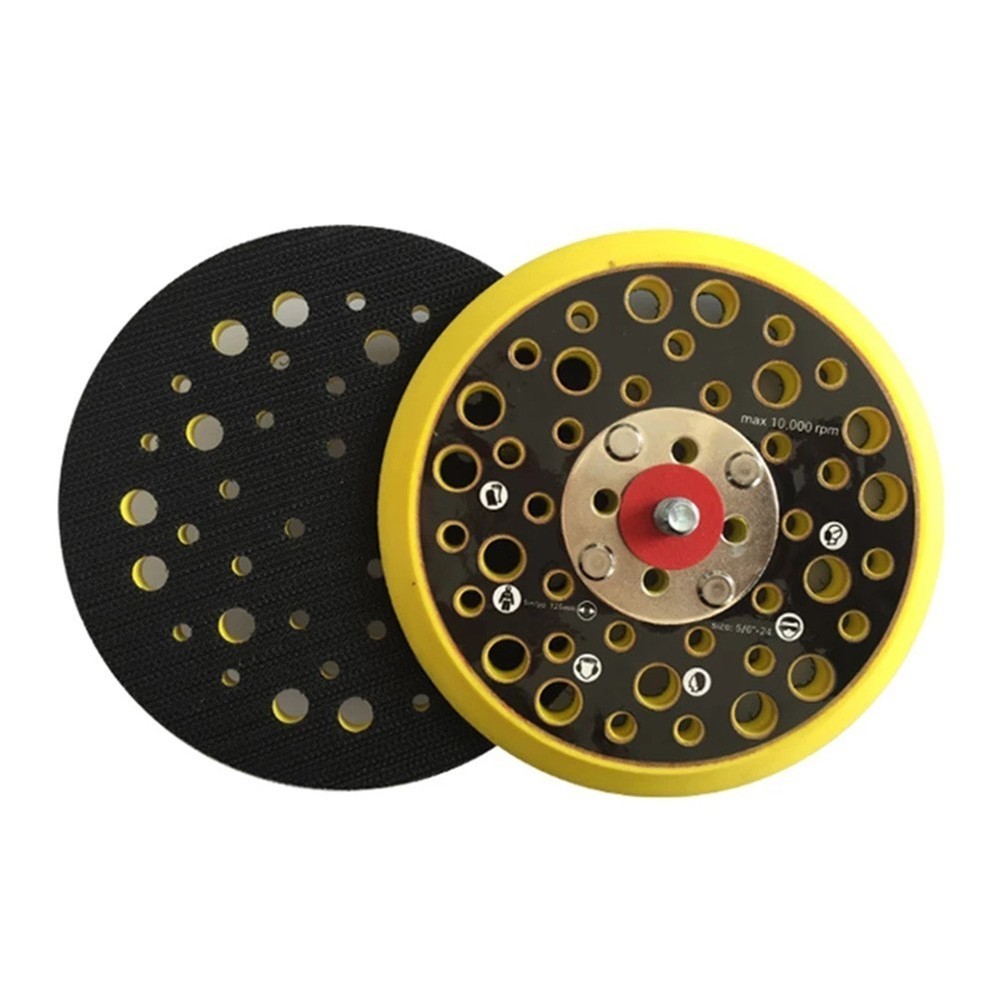 Replacement 125mm 44 Holes Sander Backing Pad Hook&Loop Dust Sanding Disc