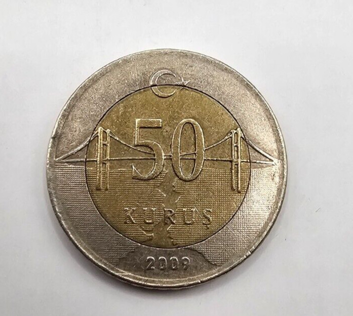 2009 Turkey 50 Kurus KM#1243 circulated