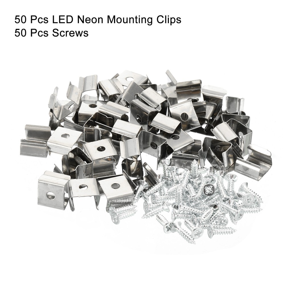 50pc Rope Light Mounting Clips Channel Mounting Holder for 9.5-12mm LED Strip