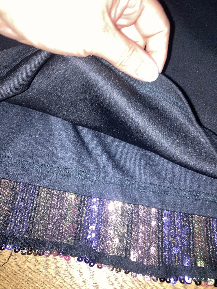 Parisian Sequin Multi Colour Set Crop Top & Skirt Size 14