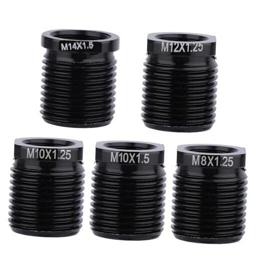5pcs Gear Shift Knob Adapter Kit, Universal Fit for M10 M12 M14 Threads Quick