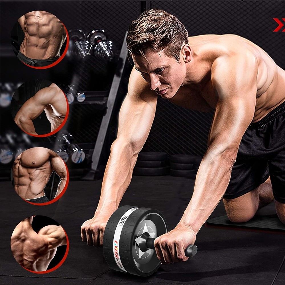 Ab Rollers Wheel Kit, Exercise Wheel Core Strength Training Abdominal Roller Set