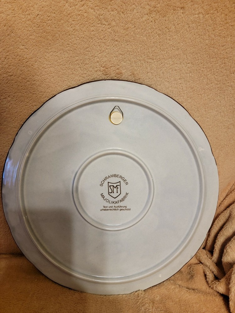 Authentic German Schramberger Plate. Can be hung on the wall.