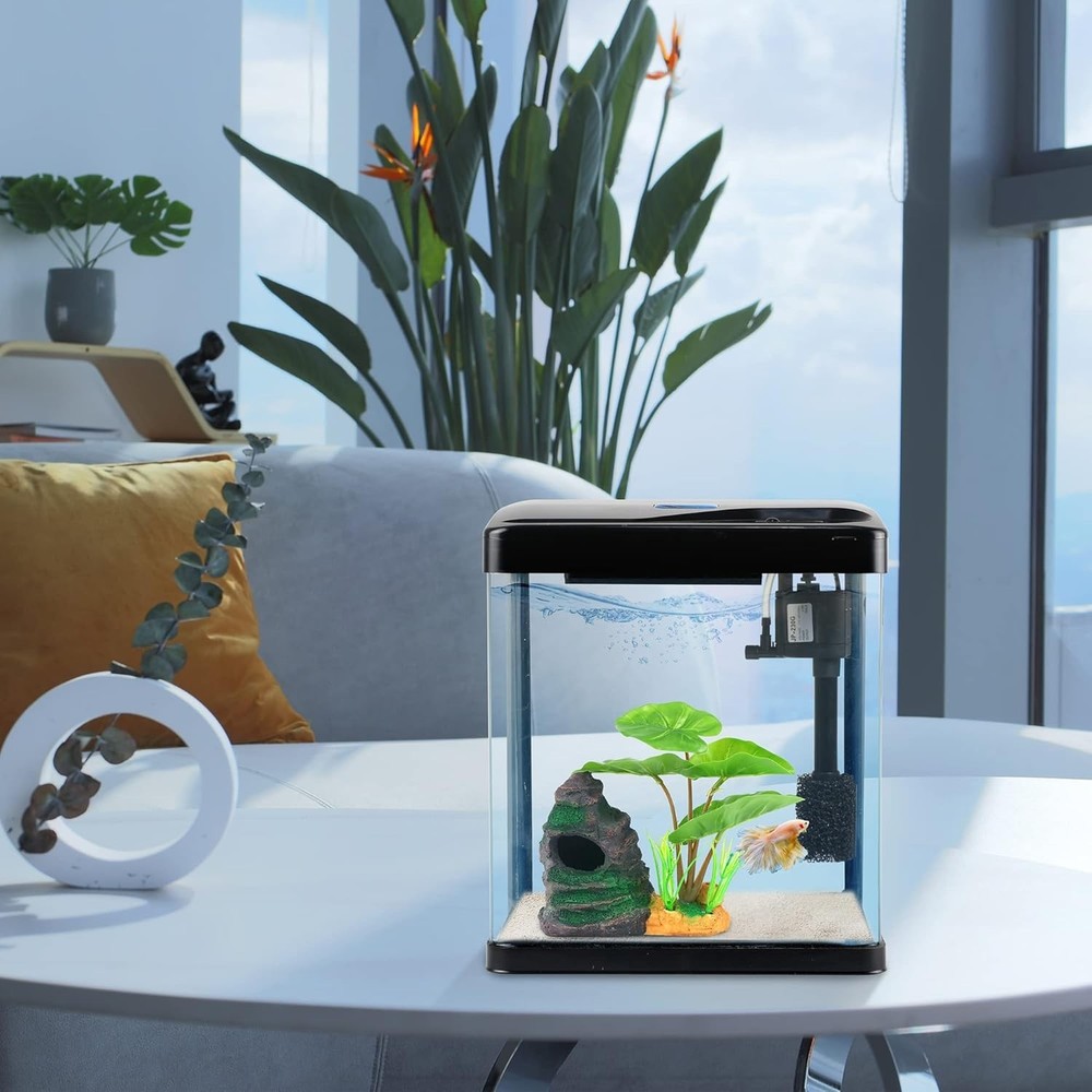 Self Cleaning Betta Fish Tank Kit with LED Light-